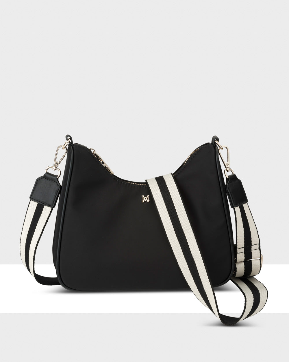 Olivia Nylon Crescent Crossbody Bag + Stripe Bag Strap-PEROZ Accessories