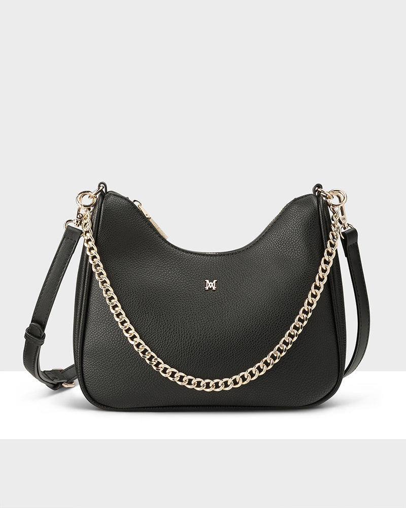 Olivia Crescent Hobo Crossbody With Chain Strap-PEROZ Accessories