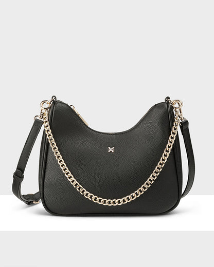Olivia Crescent Hobo Crossbody With Chain Strap-PEROZ Accessories