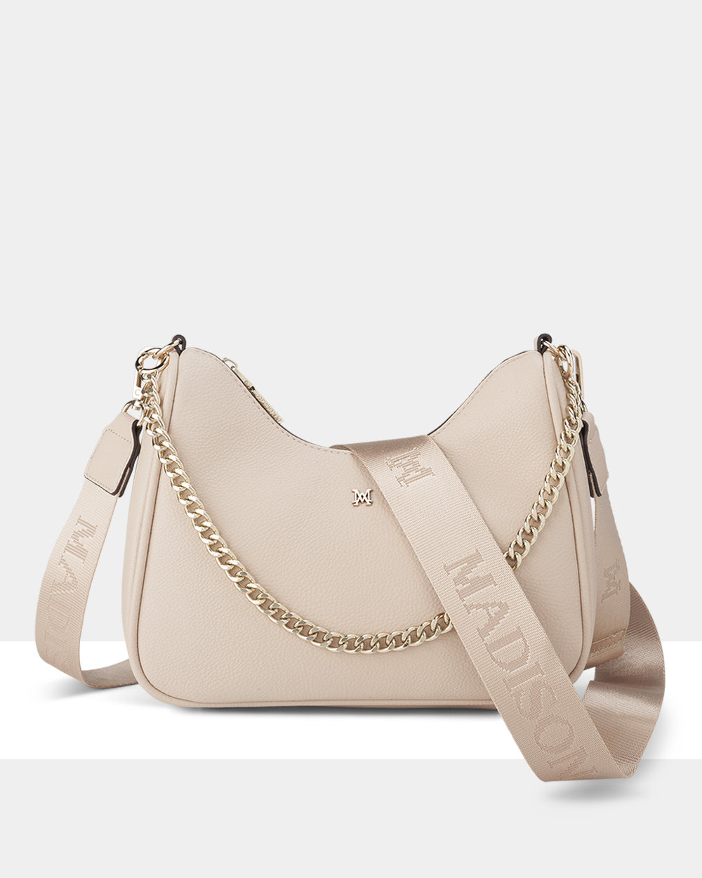 Olivia Crescent Crossbody With Chain + Monogram Bag Strap-PEROZ Accessories