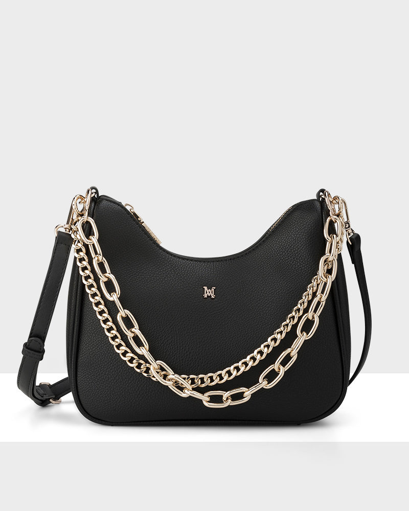 Olivia Crescent Crossbody With Chain + Large O-Chain Strap-PEROZ Accessories