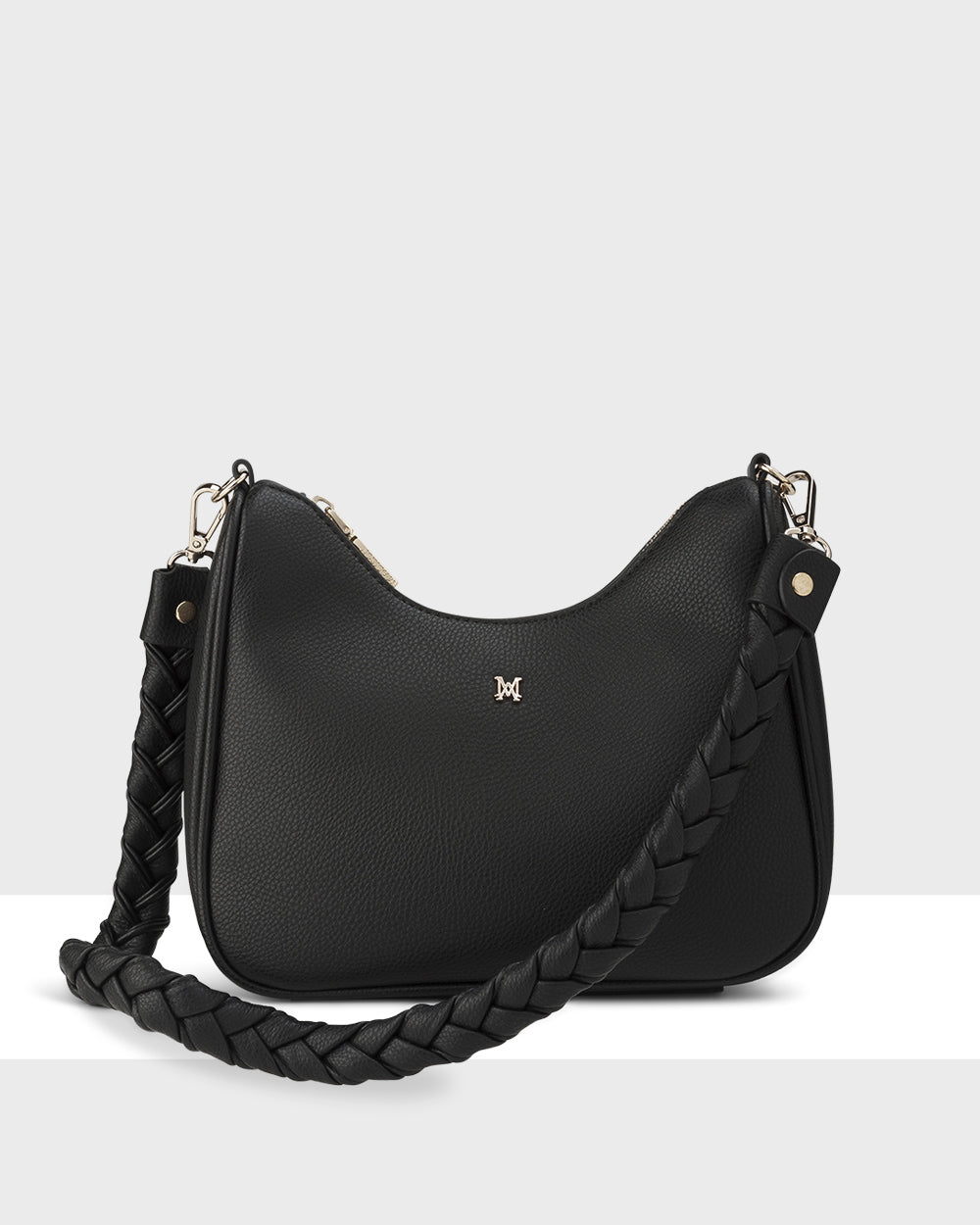 Olivia Crescent Crossbody With Chain + Plait Strap-PEROZ Accessories