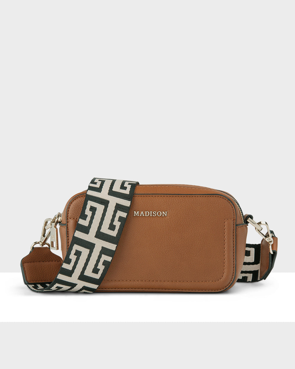 Maddie Double Zip Camera Crossbody Bag + Graphic Bag Strap-PEROZ Accessories