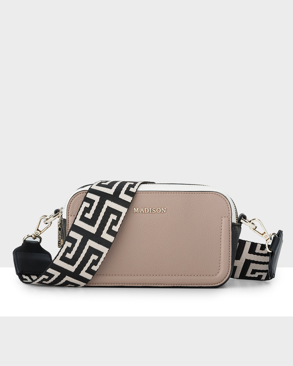 Maddie Double Zip Camera Crossbody Bag + Graphic Bag Strap-PEROZ Accessories