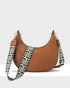 Pia Crescent Shoulder Bag With Crossbody Strap + Graphic Bag Strap-PEROZ Accessories