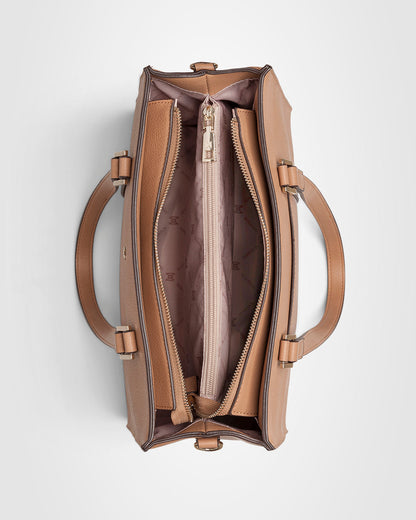 Riley Zip Top Tote With Crossbody Strap-Handbags-PEROZ Accessories