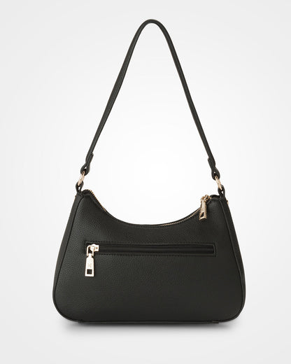 Jo Convertible Small Hobo Shoulder Bag With Monogram Crossbody Strap-Handbags-PEROZ Accessories