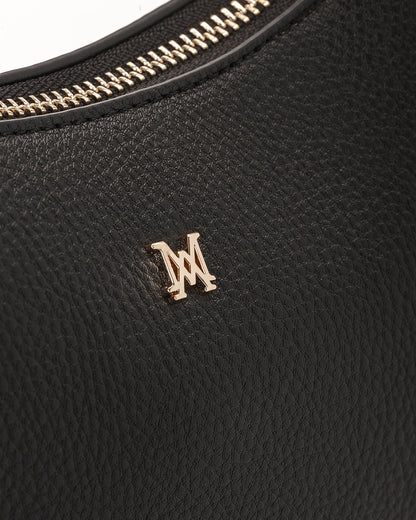 Jo Convertible Small Hobo Shoulder Bag With Monogram Crossbody Strap-Handbags-PEROZ Accessories