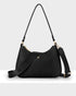 Jo Convertible Small Hobo Shoulder Bag With Monogram Crossbody Strap-Handbags-PEROZ Accessories