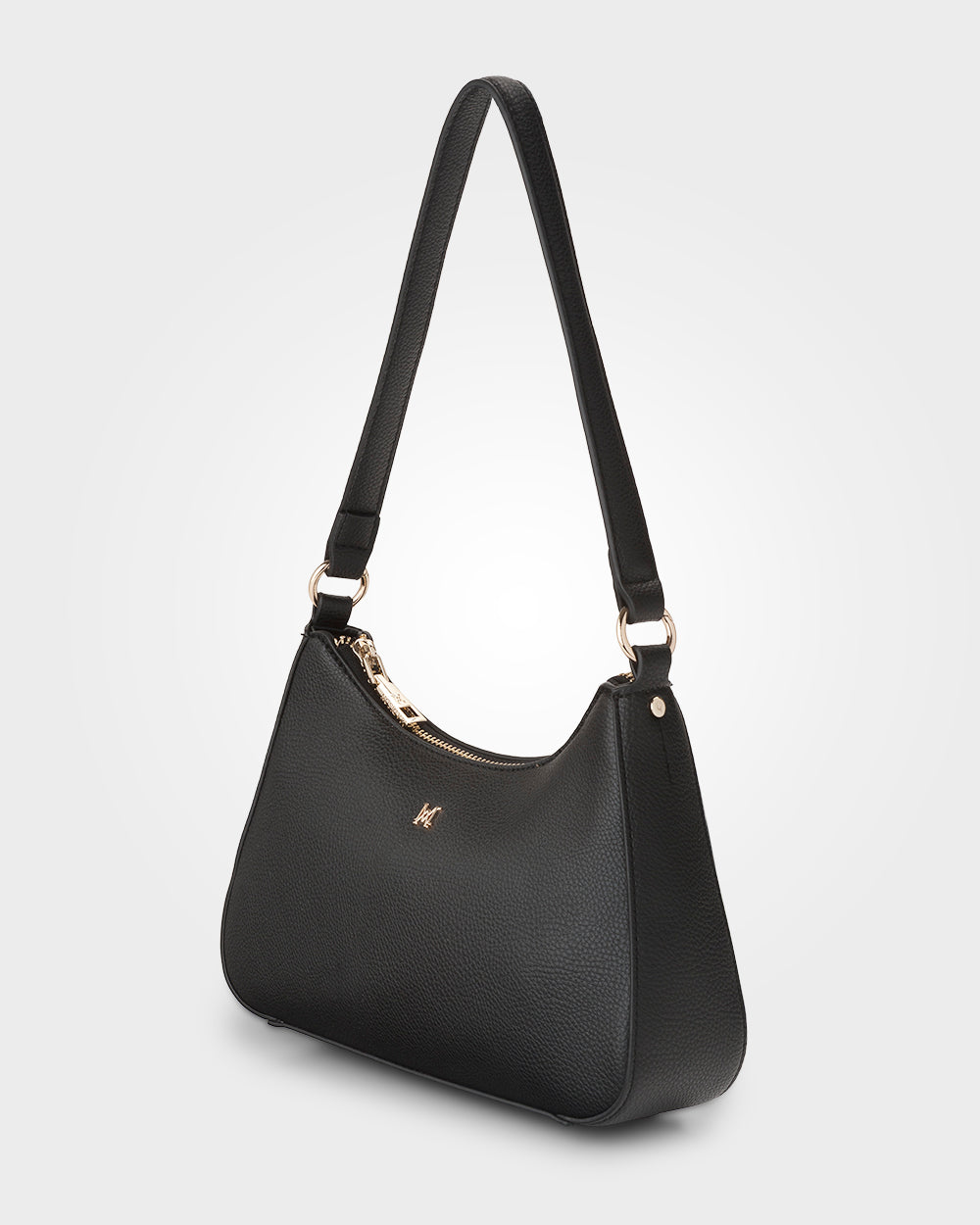 Jo Convertible Small Hobo Shoulder Bag With Monogram Crossbody Strap-Handbags-PEROZ Accessories