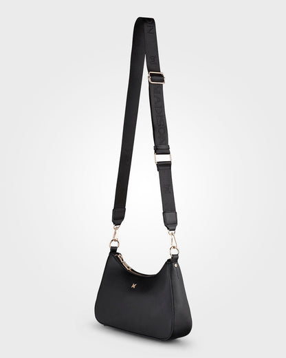 Jo Convertible Small Hobo Shoulder Bag With Monogram Crossbody Strap-Handbags-PEROZ Accessories