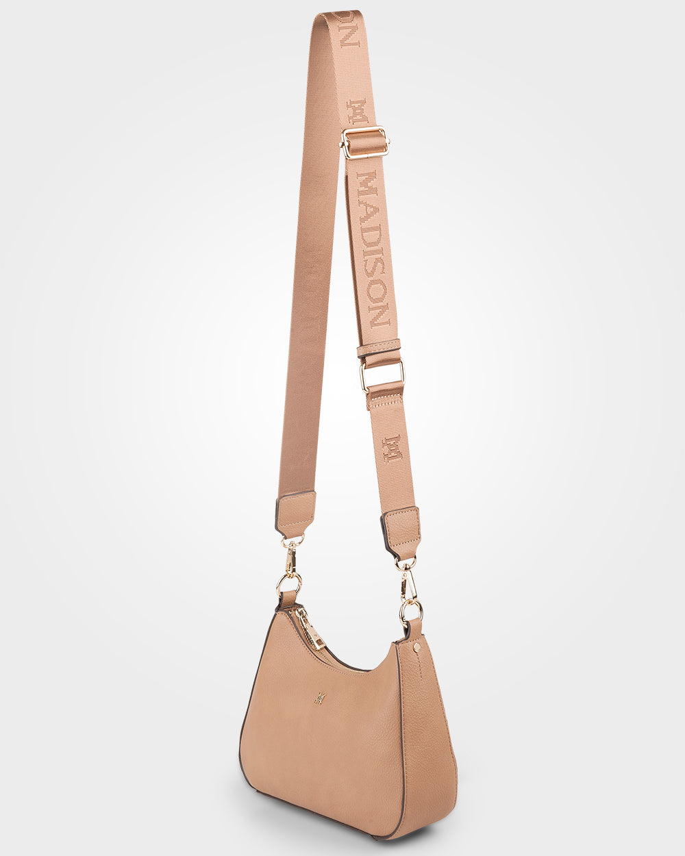 Jo Convertible Small Hobo Shoulder Bag With Monogram Crossbody Strap-Handbags-PEROZ Accessories