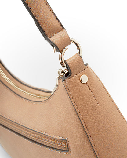 Jo Convertible Small Hobo Shoulder Bag With Monogram Crossbody Strap-Handbags-PEROZ Accessories