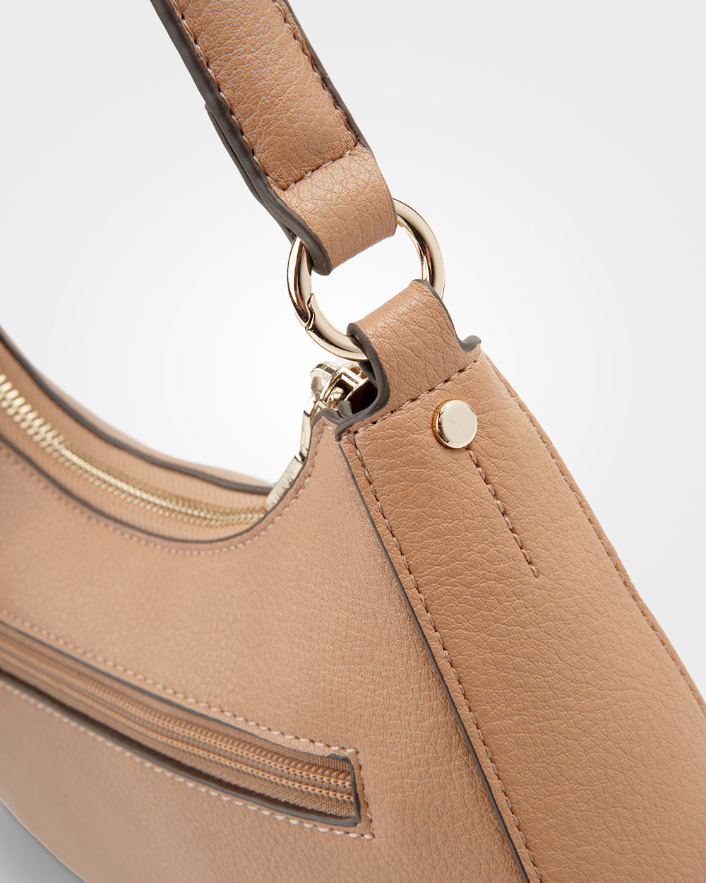 Jo Convertible Small Hobo Shoulder Bag With Monogram Crossbody Strap-Handbags-PEROZ Accessories