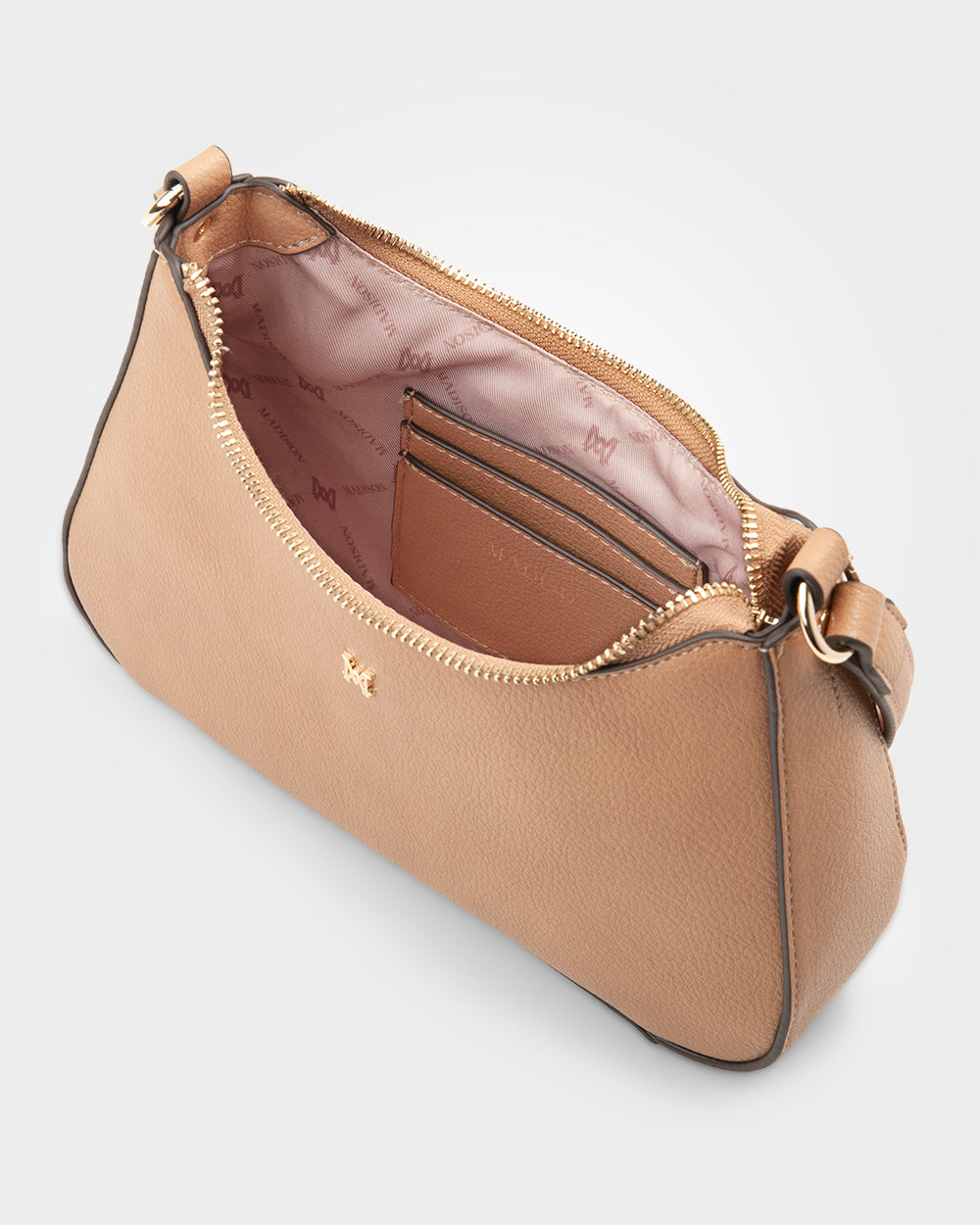 Jo Convertible Small Hobo Shoulder Bag With Monogram Crossbody Strap-Handbags-PEROZ Accessories