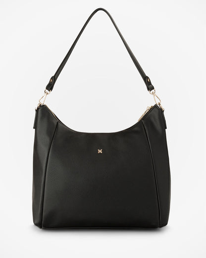 Raquel Soft Large Zip Pocket Hobo Shoulder Bag-Handbags-PEROZ Accessories