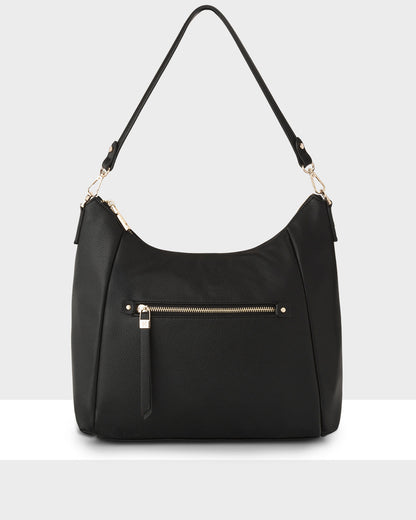 Raquel Soft Large Zip Pocket Hobo Shoulder Bag-Handbags-PEROZ Accessories