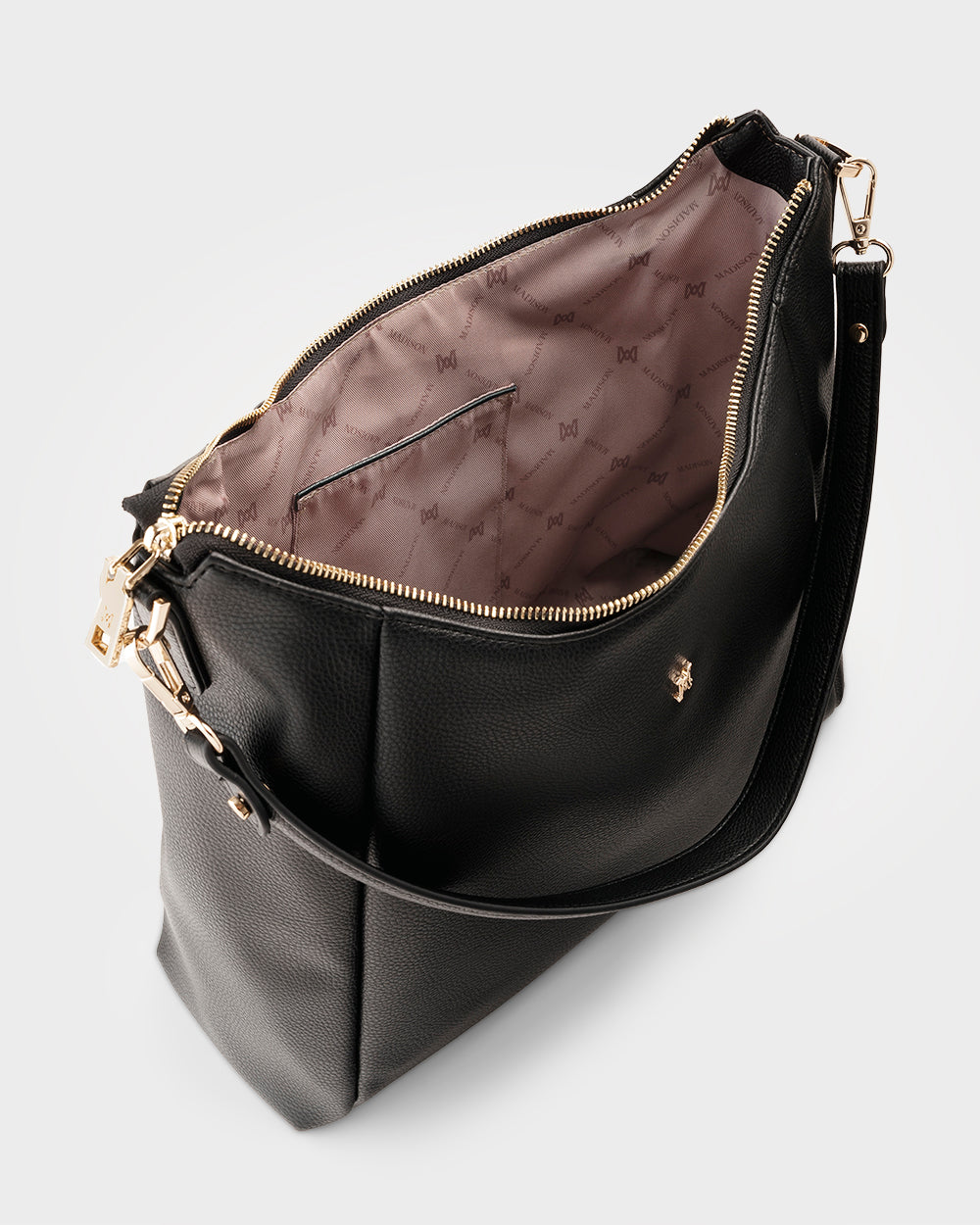 Raquel Soft Large Zip Pocket Hobo Shoulder Bag-Handbags-PEROZ Accessories