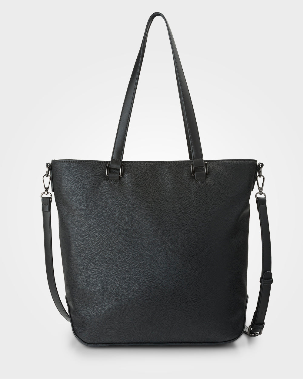 Amelia Large Zip Detail Tote With Crossbody Strap-Handbags-PEROZ Accessories