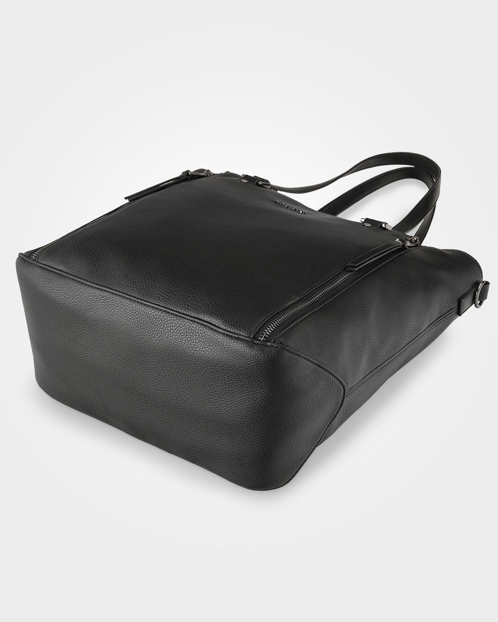 Amelia Large Zip Detail Tote With Crossbody Strap-Handbags-PEROZ Accessories