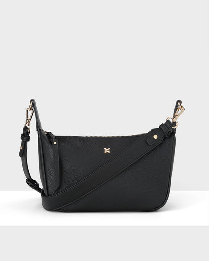 Ella Zip Top Crossbody Bag With Plait Zip Puller Detail-Handbags-PEROZ Accessories