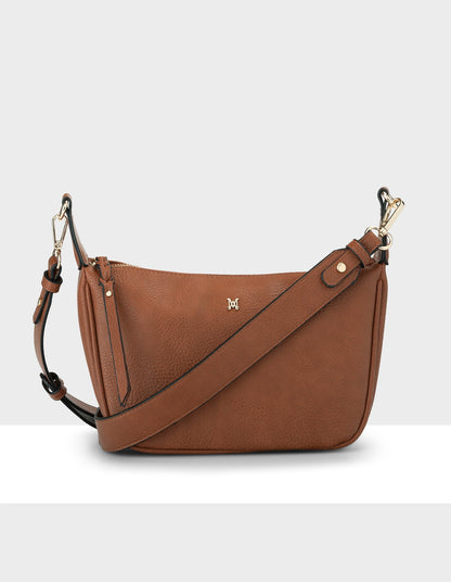 Ella Zip Top Crossbody Bag With Plait Zip Puller Detail-Handbags-PEROZ Accessories