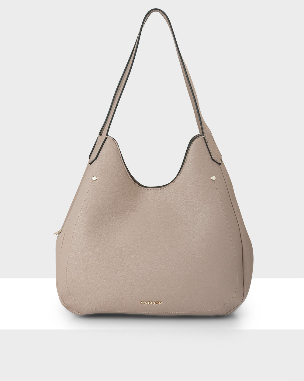 Angela Large 3 Compartment Scoop Hobo Soft Shoulder Bag-Handbags-PEROZ Accessories