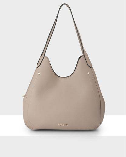 Angela Large 3 Compartment Scoop Hobo Soft Shoulder Bag-Handbags-PEROZ Accessories