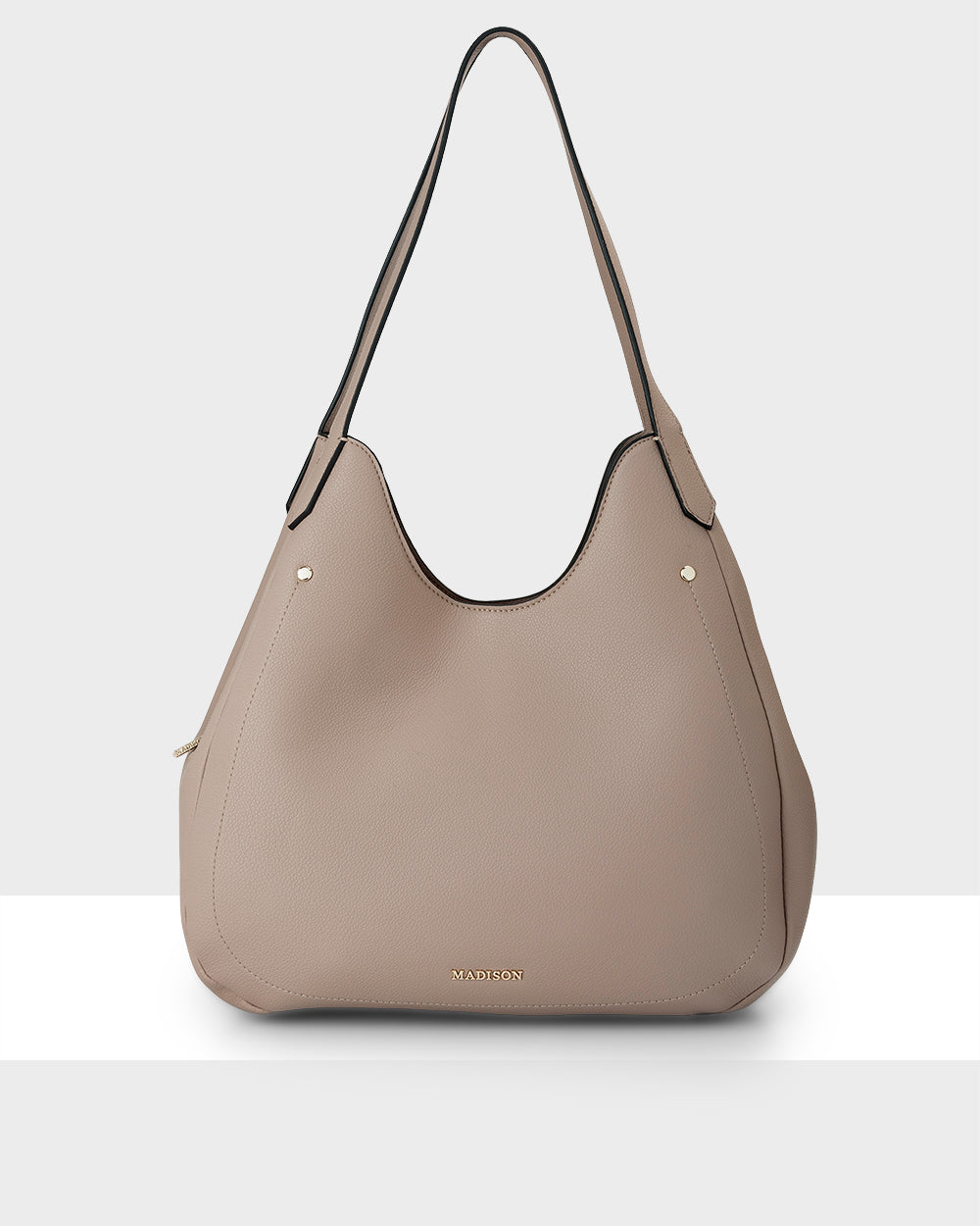 Angela Large 3 Compartment Scoop Hobo Soft Shoulder Bag-Handbags-PEROZ Accessories