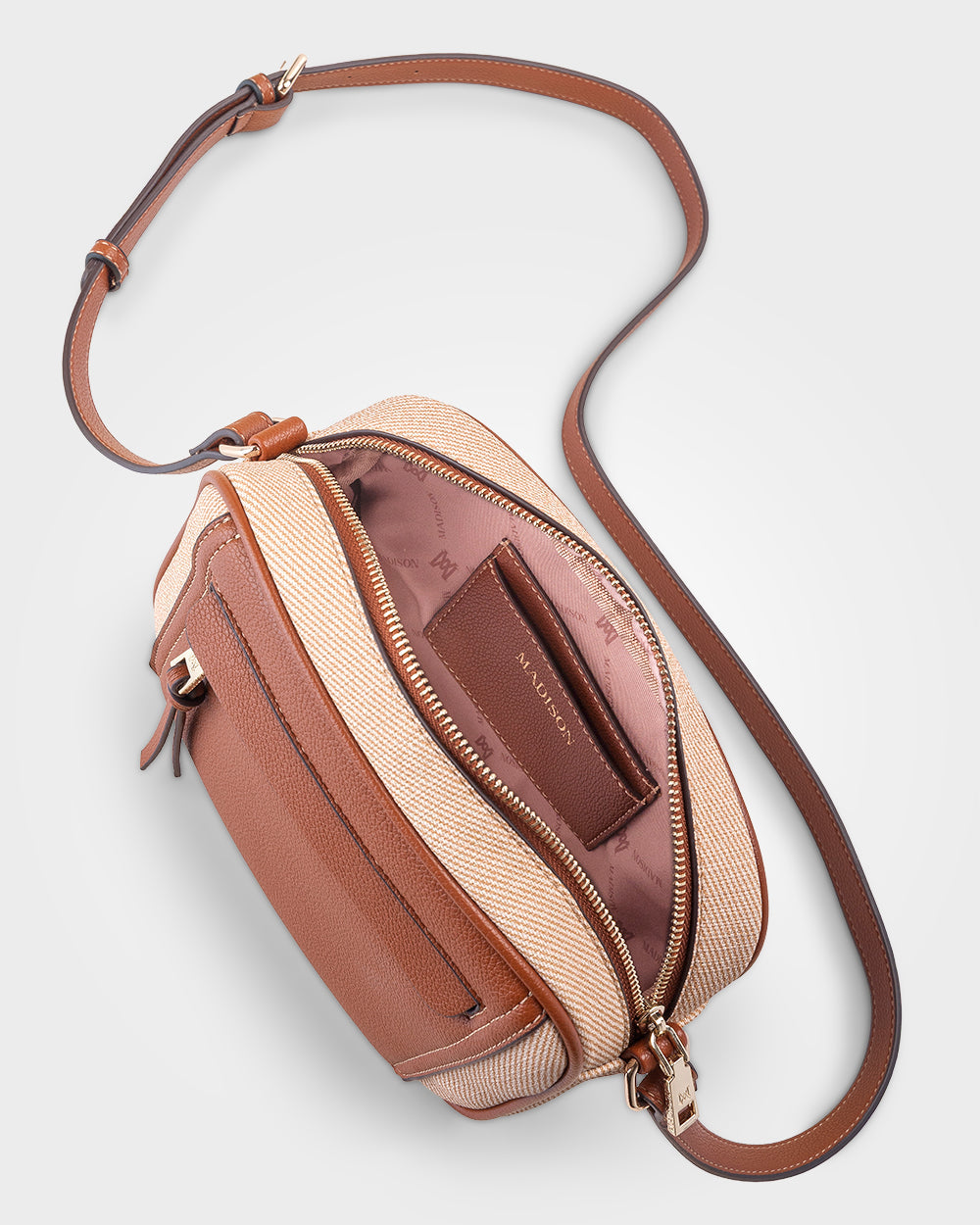 Roxanne Small Camera Crossbody Bag With Front Zip Pocket-Handbags-PEROZ Accessories