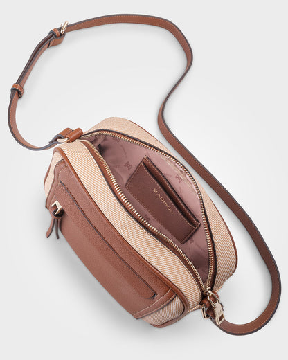 Roxanne Small Camera Crossbody Bag With Front Zip Pocket-Handbags-PEROZ Accessories