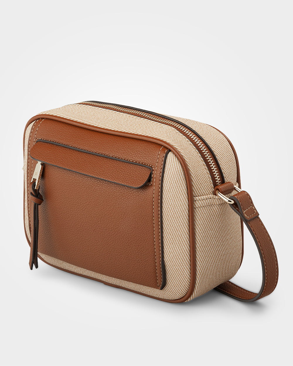 Roxanne Small Camera Crossbody Bag With Front Zip Pocket-Handbags-PEROZ Accessories