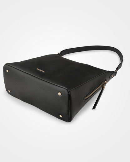 Renata Large Hobo Shoulder Bag With Crossbody Strap-Handbags-PEROZ Accessories