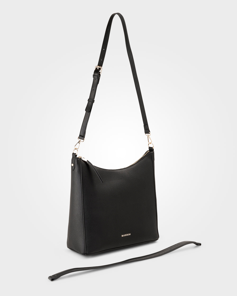 Renata Large Hobo Shoulder Bag With Crossbody Strap-Handbags-PEROZ Accessories