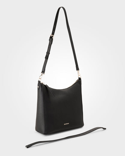 Renata Large Hobo Shoulder Bag With Crossbody Strap-Handbags-PEROZ Accessories