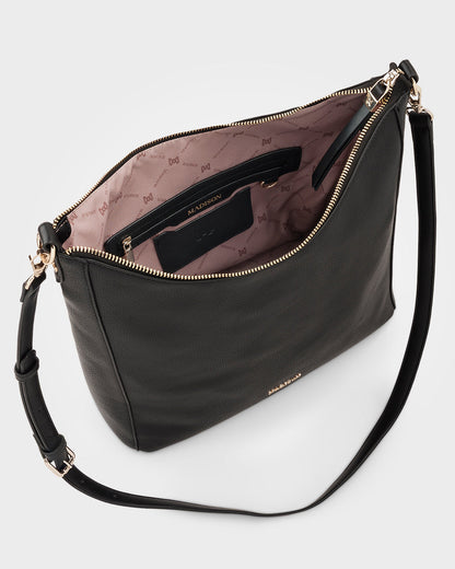 Renata Large Hobo Shoulder Bag With Crossbody Strap-Handbags-PEROZ Accessories