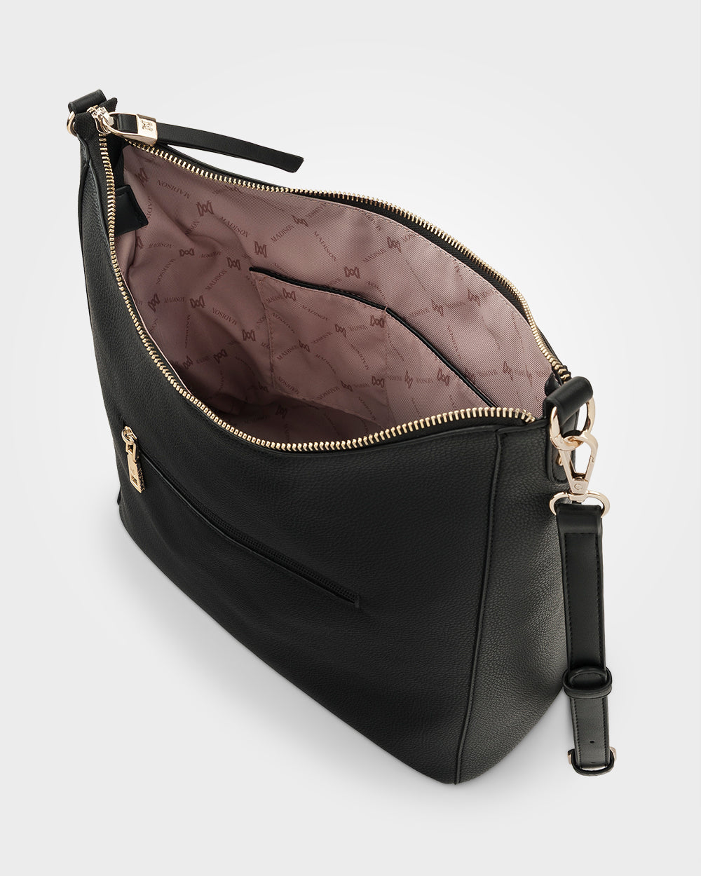 Renata Large Hobo Shoulder Bag With Crossbody Strap-Handbags-PEROZ Accessories