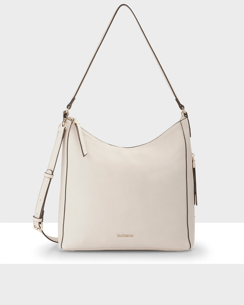 Renata Large Hobo Shoulder Bag With Crossbody Strap-Handbags-PEROZ Accessories