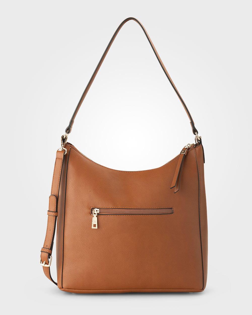 Renata Large Hobo Shoulder Bag With Crossbody Strap-Handbags-PEROZ Accessories