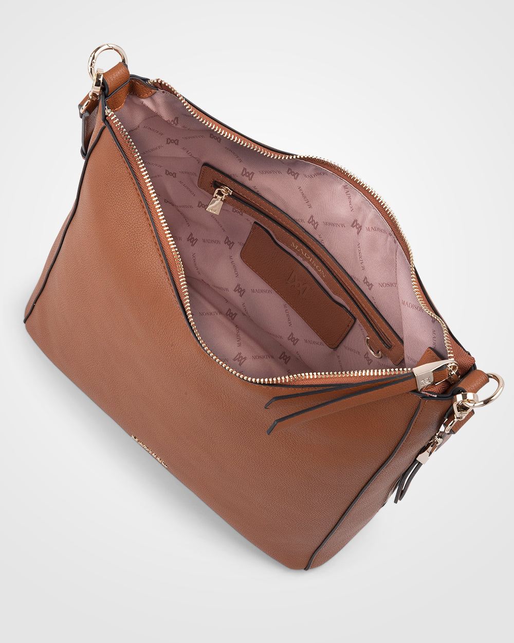 Renata Large Hobo Shoulder Bag With Crossbody Strap-Handbags-PEROZ Accessories