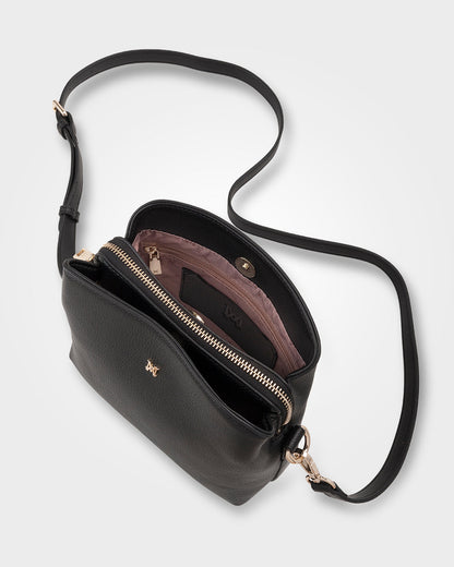 Danni Small 3 Compartment Bucket Crossbody Bag-Handbags-PEROZ Accessories