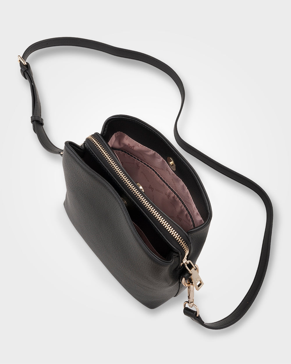 Danni Small 3 Compartment Bucket Crossbody Bag-Handbags-PEROZ Accessories