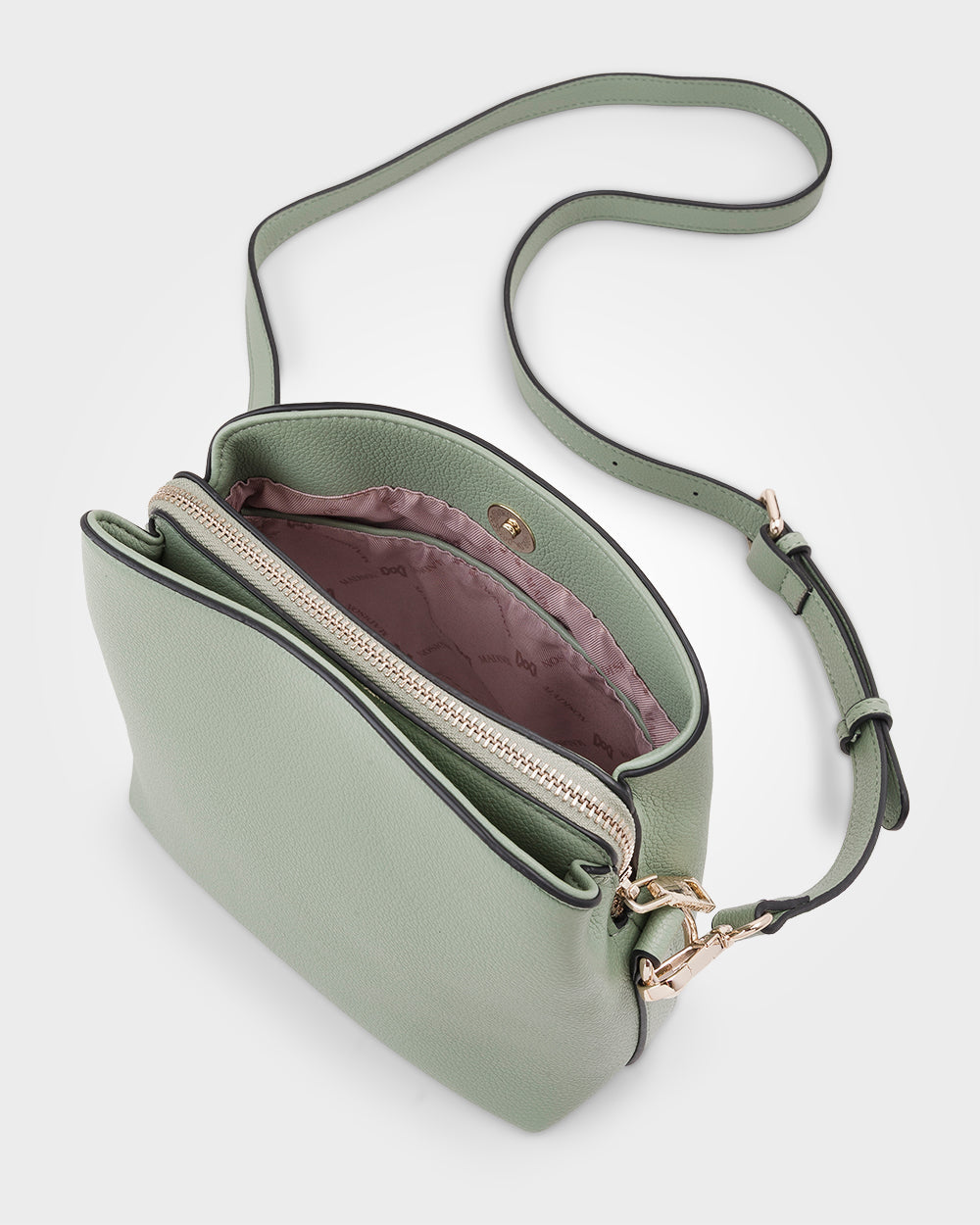 Danni Small 3 Compartment Bucket Crossbody Bag-Handbags-PEROZ Accessories