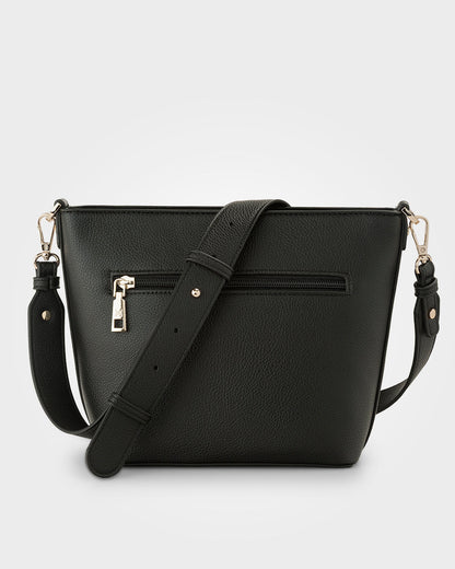 Remi Zip Top Bucket Crossbody Bag-Handbags-PEROZ Accessories