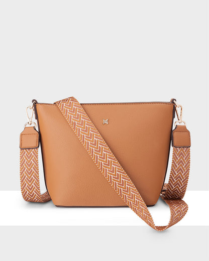 Remi Zip Top Bucket Crossbody Bag-Handbags-PEROZ Accessories