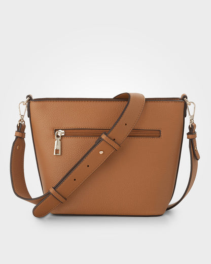 Remi Zip Top Bucket Crossbody Bag-Handbags-PEROZ Accessories