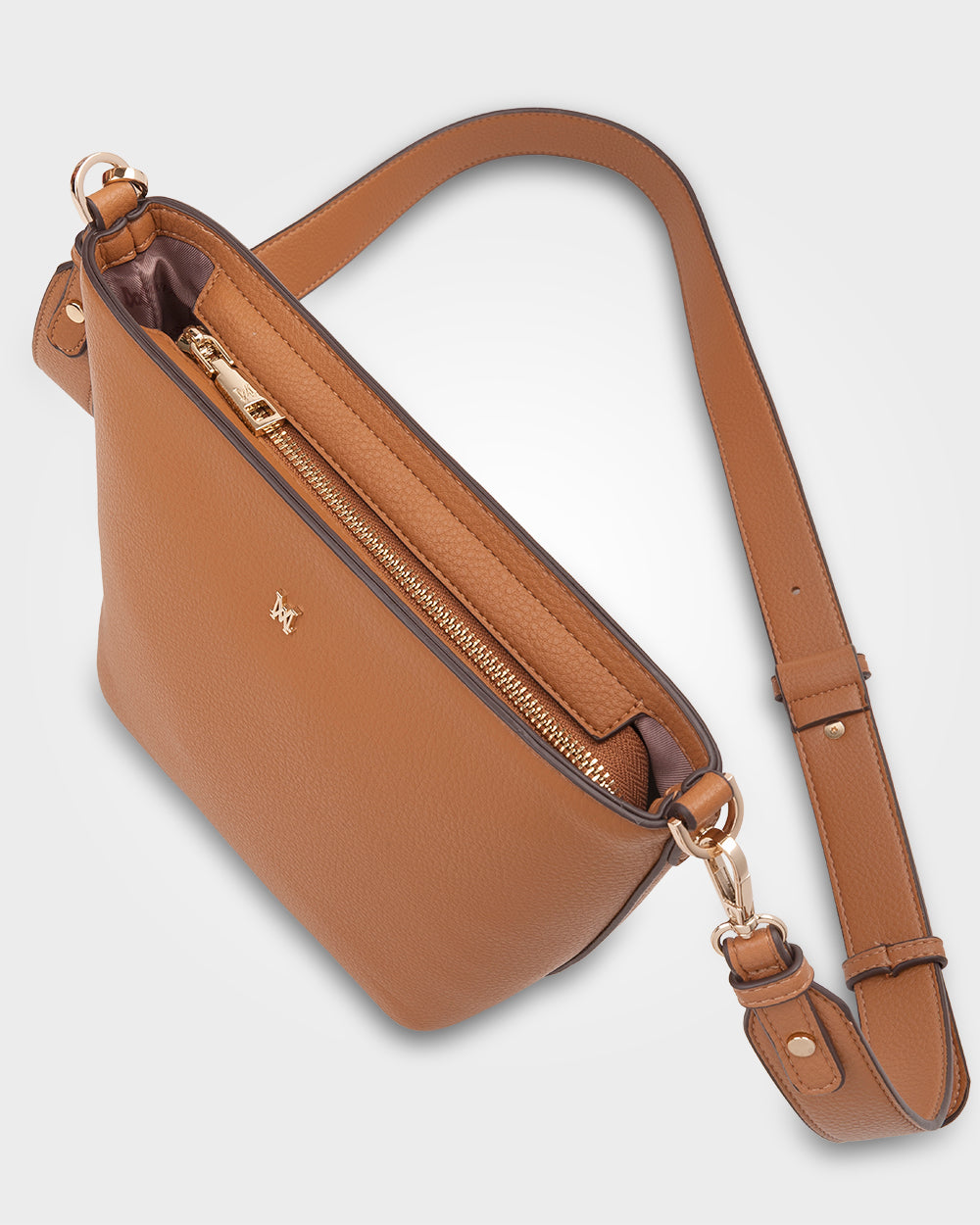 Remi Zip Top Bucket Crossbody Bag-Handbags-PEROZ Accessories
