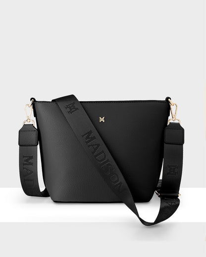 Remi Zip Top Bucket Crossbody Bag-Handbags-PEROZ Accessories