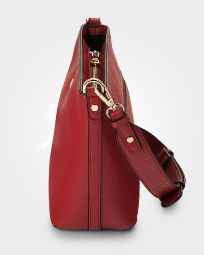 Remi Zip Top Bucket Crossbody Bag-Handbags-PEROZ Accessories