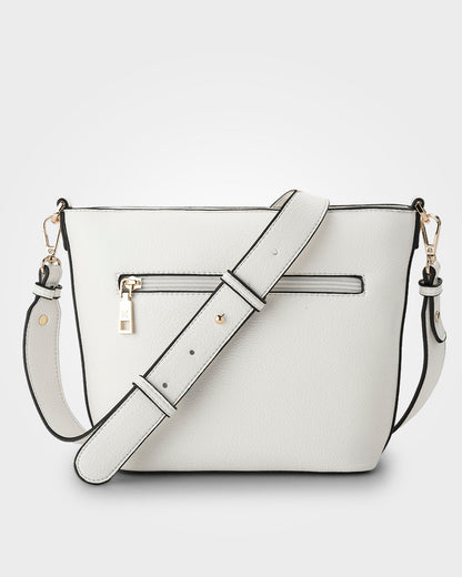 Remi Zip Top Bucket Crossbody Bag-Handbags-PEROZ Accessories